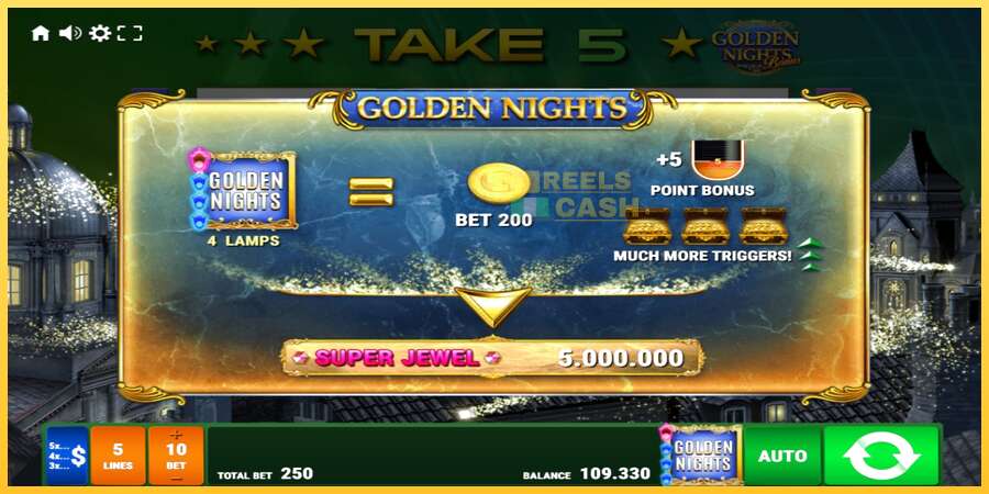 Take 5 Golden Nights акча үчүн оюн машинасы, сүрөт 6