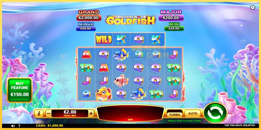 Ten Ton Ways Goldfish акча үчүн оюн машинасы, сүрөт 2