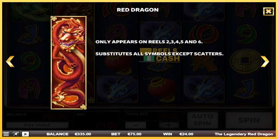 The Legendary Red Dragon акча үчүн оюн машинасы, сүрөт 5