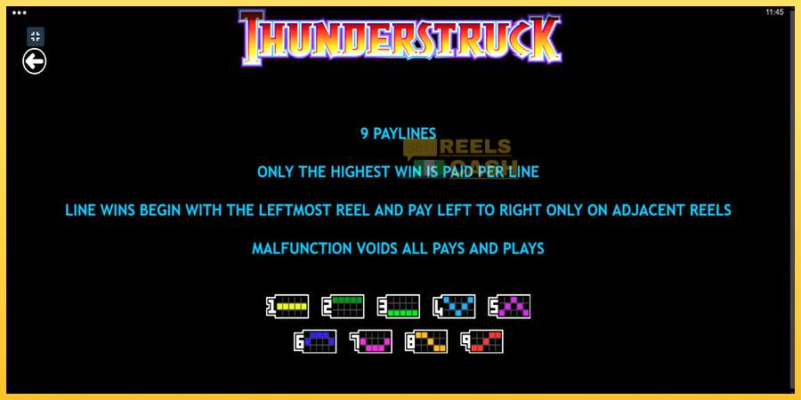 Thunderstruck акча үчүн оюн машинасы, сүрөт 7