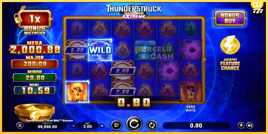 Thunderstruck Gold Blitz Extreme акча үчүн оюн машинасы, сүрөт 3