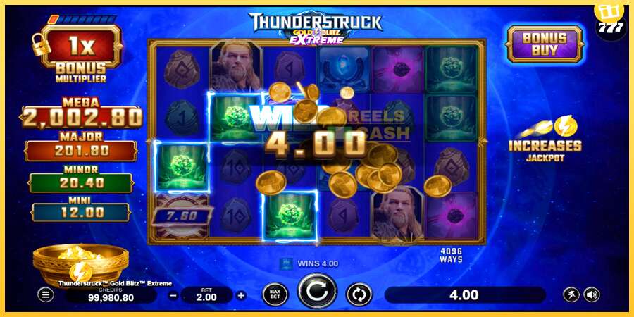 Thunderstruck Gold Blitz Extreme акча үчүн оюн машинасы, сүрөт 5