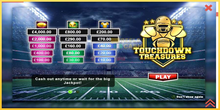 Touchdown Treasures акча үчүн оюн машинасы, сүрөт 1