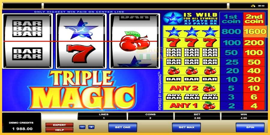 Triple Magic акча үчүн оюн машинасы, сүрөт 3