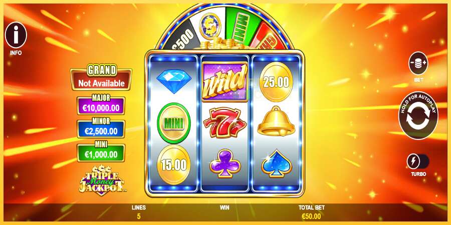 Triple Money Jackpot акча үчүн оюн машинасы, сүрөт 2