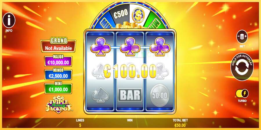 Triple Money Jackpot акча үчүн оюн машинасы, сүрөт 4