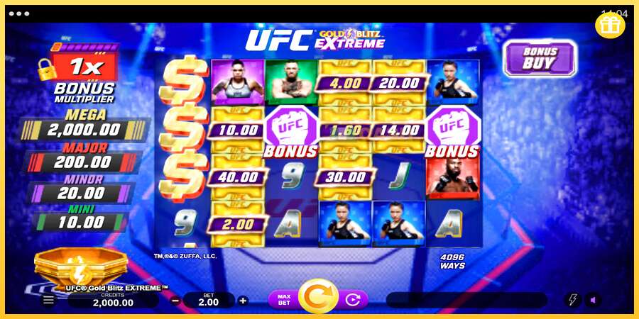 UFC Gold Blitz Extreme акча үчүн оюн машинасы, сүрөт 1