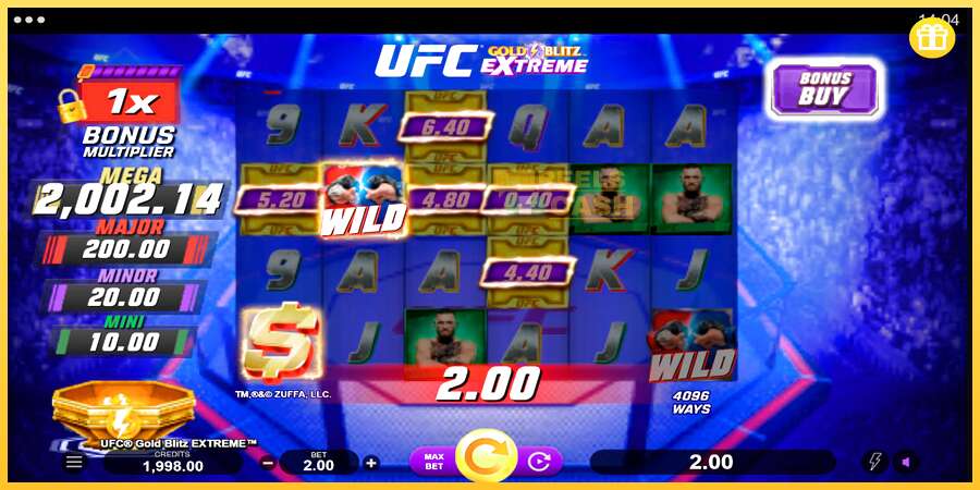 UFC Gold Blitz Extreme акча үчүн оюн машинасы, сүрөт 2