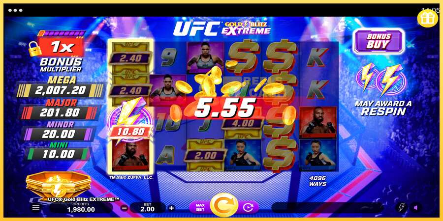 UFC Gold Blitz Extreme акча үчүн оюн машинасы, сүрөт 4