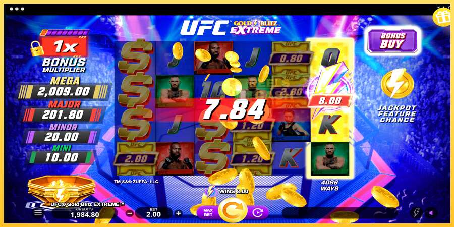 UFC Gold Blitz Extreme акча үчүн оюн машинасы, сүрөт 5