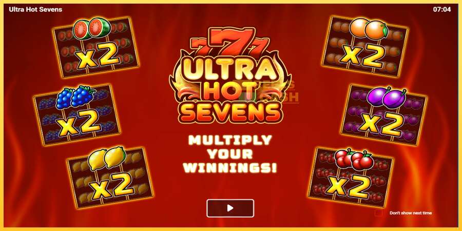 Ultra Hot Sevens акча үчүн оюн машинасы, сүрөт 1