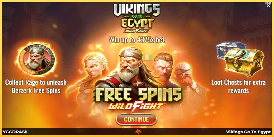 Vikings Go To Egypt Wild Fight акча үчүн оюн машинасы, сүрөт 1