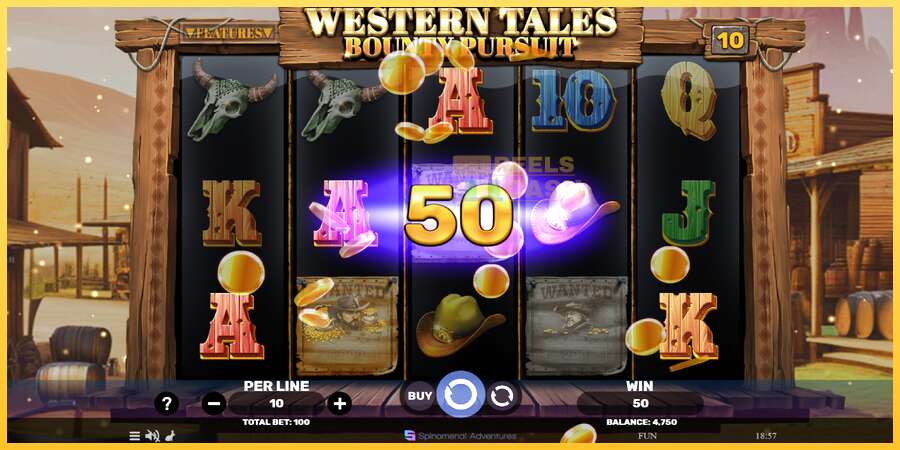 Western Tales - Bounty Pursuit акча үчүн оюн машинасы, сүрөт 3