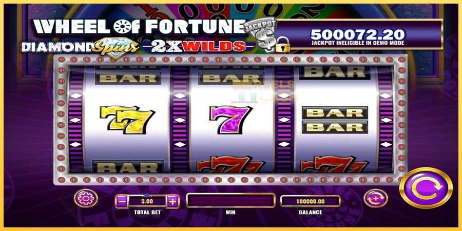 Wheel of Fortune Diamond Spins 2x Wilds акча үчүн оюн машинасы, сүрөт 1