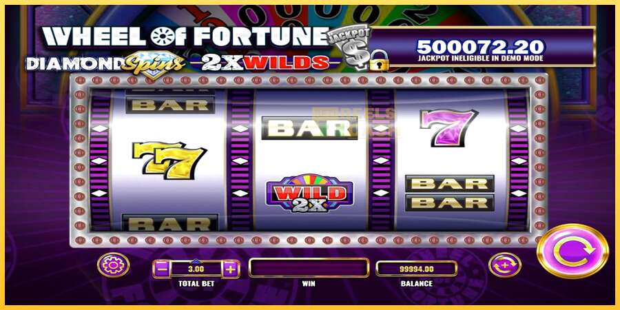 Wheel of Fortune Diamond Spins 2x Wilds акча үчүн оюн машинасы, сүрөт 2