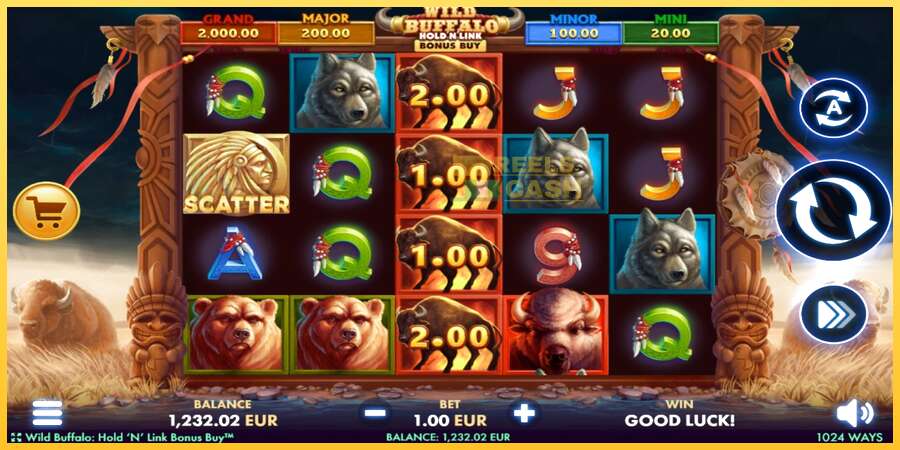 Wild Buffalo Hold N Link Bonus Buy акча үчүн оюн машинасы, сүрөт 2