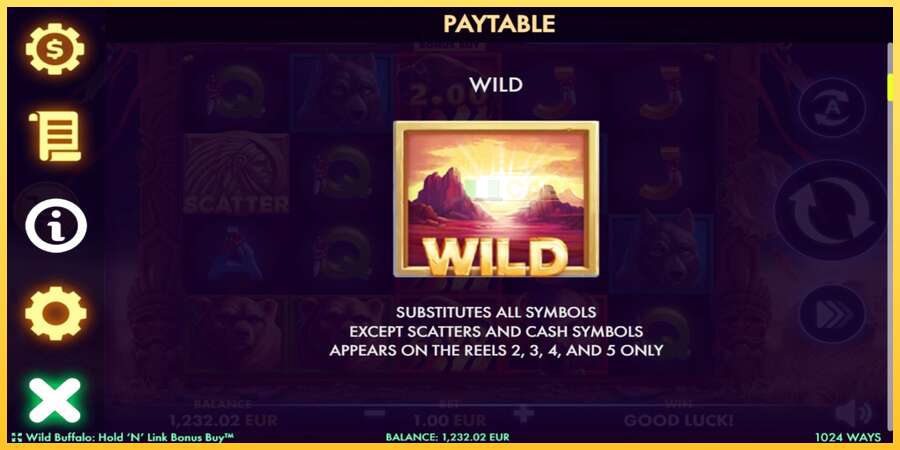 Wild Buffalo Hold N Link Bonus Buy акча үчүн оюн машинасы, сүрөт 5