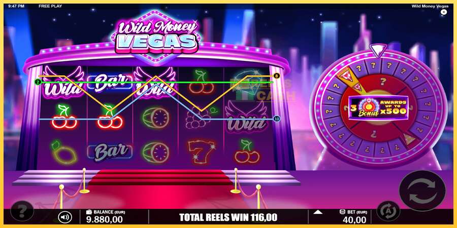 Wild Money Vegas акча үчүн оюн машинасы, сүрөт 3