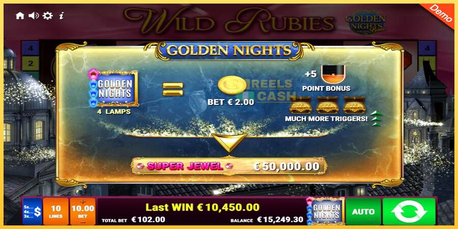 Wild Rubies Golden Nights акча үчүн оюн машинасы, сүрөт 5