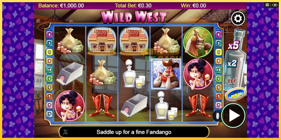 Wild West акча үчүн оюн машинасы, сүрөт 1