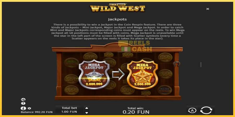 Wild West Trueways акча үчүн оюн машинасы, сүрөт 6