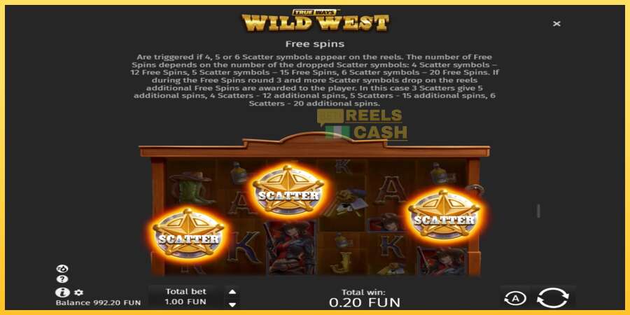 Wild West Trueways акча үчүн оюн машинасы, сүрөт 7