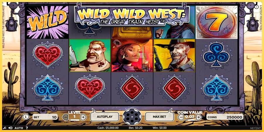 Wild Wild West акча үчүн оюн машинасы, сүрөт 1