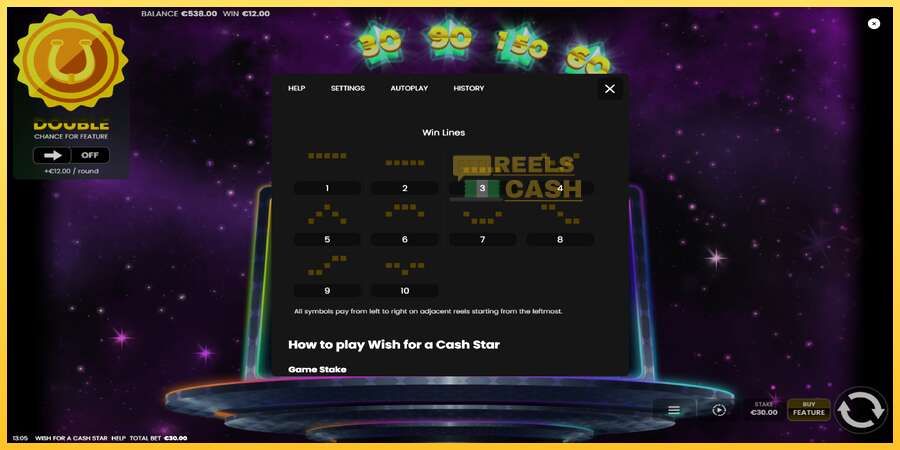 Wish for a Cash Star акча үчүн оюн машинасы, сүрөт 7