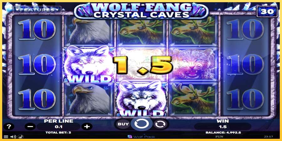 Wolf Fang - Crystal Caves акча үчүн оюн машинасы, сүрөт 3