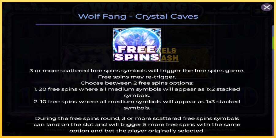 Wolf Fang - Crystal Caves акча үчүн оюн машинасы, сүрөт 5