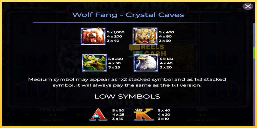 Wolf Fang - Crystal Caves акча үчүн оюн машинасы, сүрөт 6