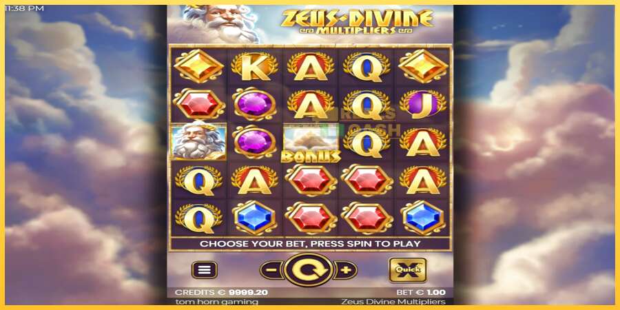 Zeus Divine Multipliers акча үчүн оюн машинасы, сүрөт 2