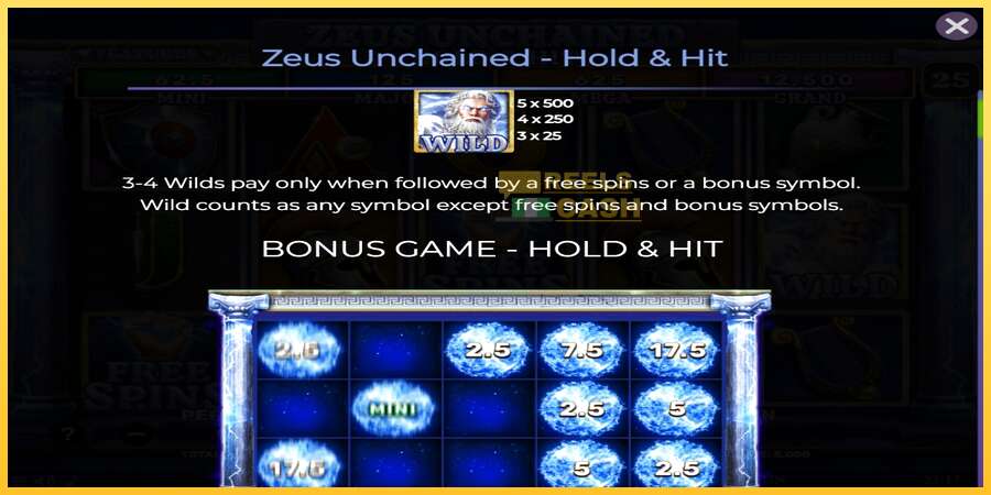 Zeus Unchained - Hold & Hit акча үчүн оюн машинасы, сүрөт 4