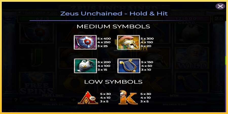 Zeus Unchained - Hold & Hit акча үчүн оюн машинасы, сүрөт 6