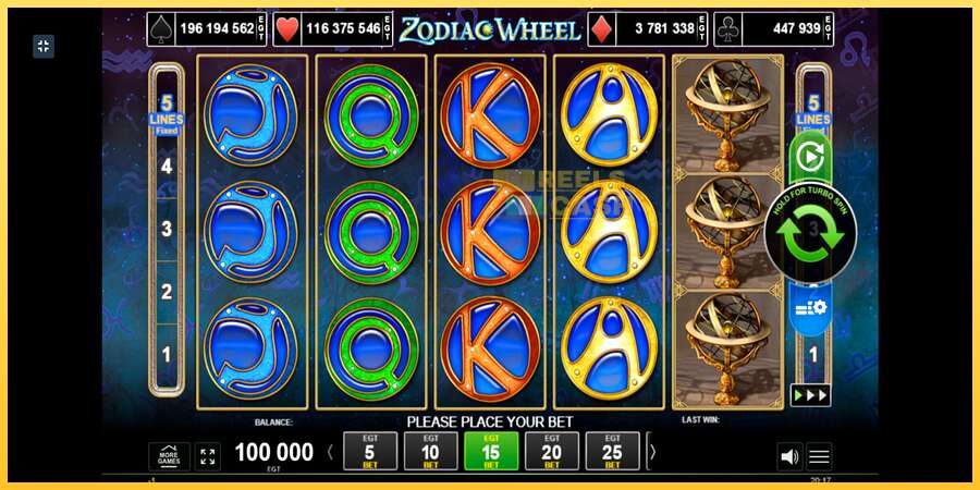 Zodiac Wheel акча үчүн оюн машинасы, сүрөт 1